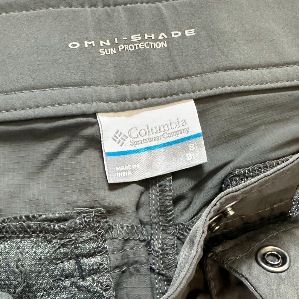 Columbia 8 Women's Hiking Shorts Quick Dry Omni-Shade Pockets Mid-Rise - Picture 5 of 7